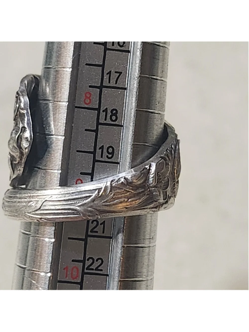 Rodgers A1 silver Plated Wrap Ring Size 8 Briar Rose / Briar Cliff 1910 Pattern